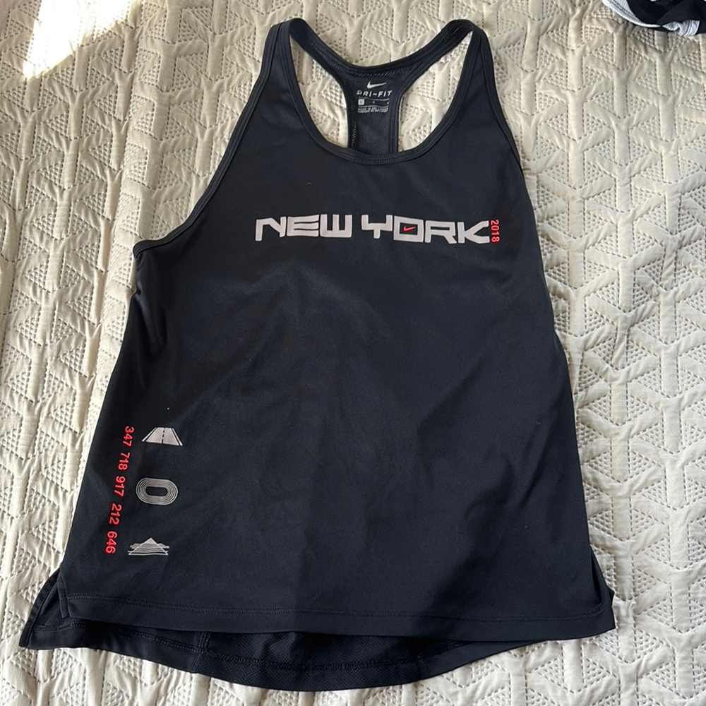 Nike Black and Red Athletic Tank Top